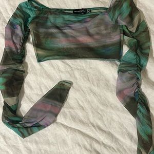 Never worn PLT mesh cropped top